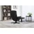 Fauteuil inclinable Oslo avec tabouret - Cortina noir + Dtachant pour meubles