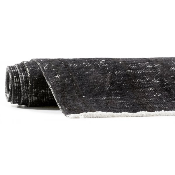 kta handknuten matta - Overdyed vintage Svart