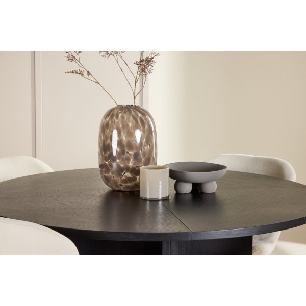 Matbord Strada med 4 st Lilja stolar - Beige/svart + 4.00 x Stolsdyna Matbord Strada med 4 st Lilja stolar - Beige/svart + 4.00 x Stolsdyna