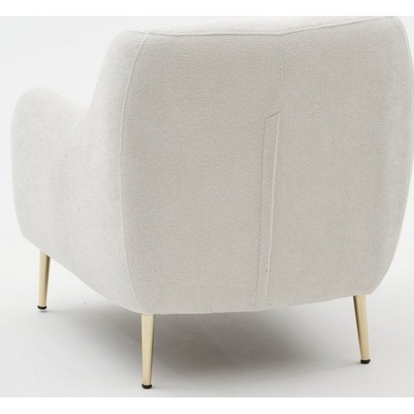 Simena fåtölj - Gräddvit/guld Simena fåtölj - Gräddvit/guld