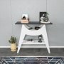 Ese avlastnigsbord 100 x 35 cm - Vit/svart