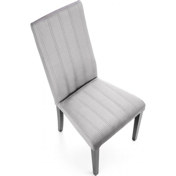 Chaise Heather - Velours gris clair et noir