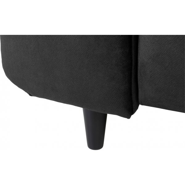 Canapé-lit d\\\'angle Matras avec bout ouvert à droite - Noir Canapé-lit d\\\'angle Matras avec bout ouvert à droite - Noir