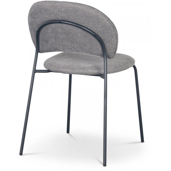 Hogr�n stol - Gr�tt tyg/svart