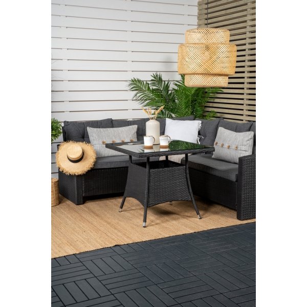 Groupe de canapés d\\\'angle Watford - Noir/gris Groupe de canapés d\\\'angle Watford - Noir/gris