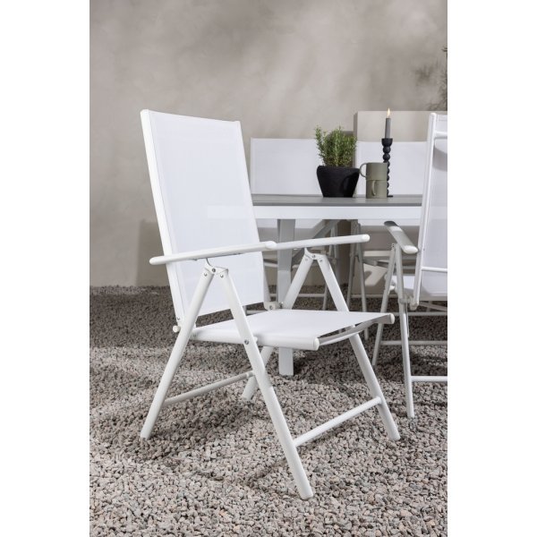 Garcia utematgrupp med 6 st Break stolar - Grå/Vit Garcia utematgrupp med 6 st Break stolar - Grå/Vit