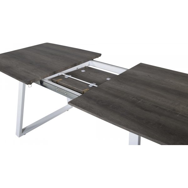 Hallsberg matbord 160-200 cm - Ek/vit