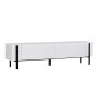 TV-b�nk Nemming 180 cm - Vit/svart