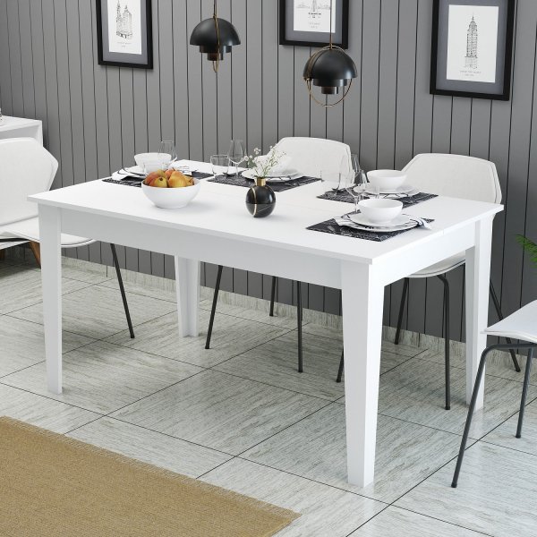 Table  manger Milan 145 x 88 cm - Blanc