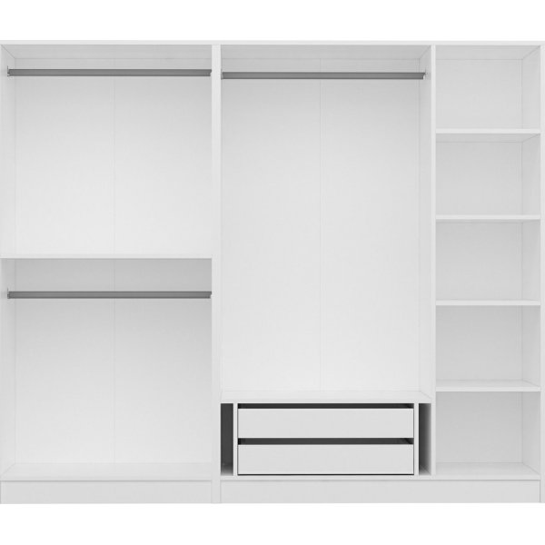 Armoire Capeto 225x52x190 cm - Blanc