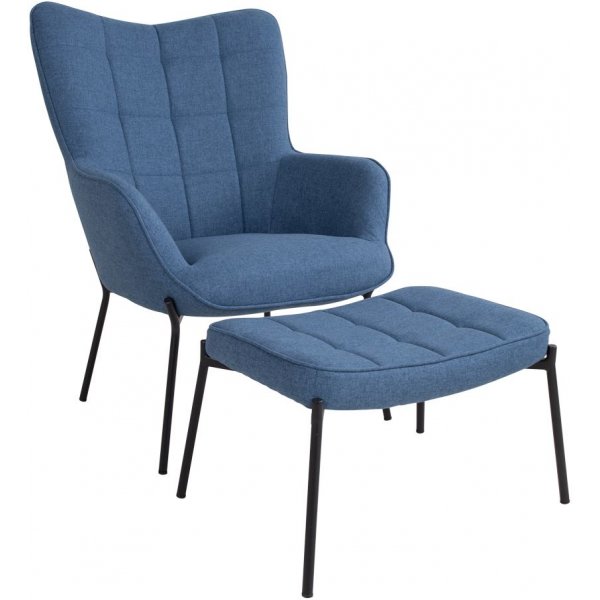 Glasgow Fåtölj - Blå/svart Glasgow Fåtölj - Blå/svart