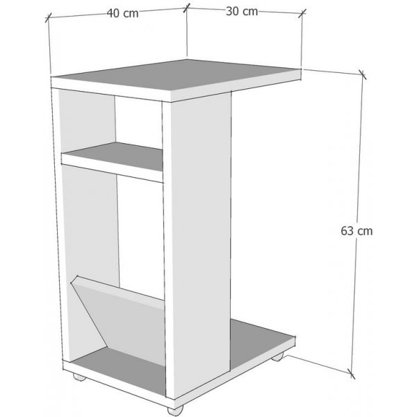 Filinta sidobord - Travertin