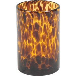 Vase lopard petit - Noir/orange