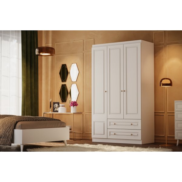 Armoire Inci 105 x 50 x 182 cm - Blanc Armoire Inci 105 x 50 x 182 cm - Blanc