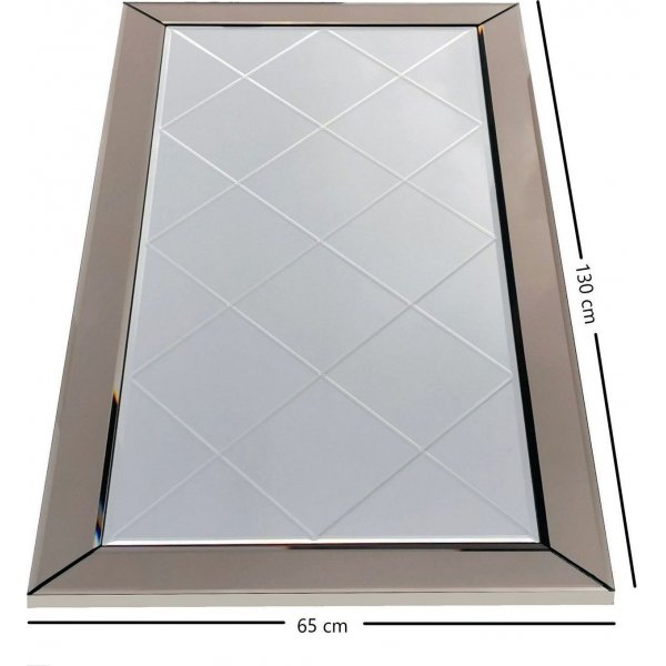 Miroir Argyle vertical - Argent Miroir Argyle vertical - Argent
