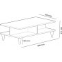 Diamond soffbord 90 x 50 cm - Ek/svart