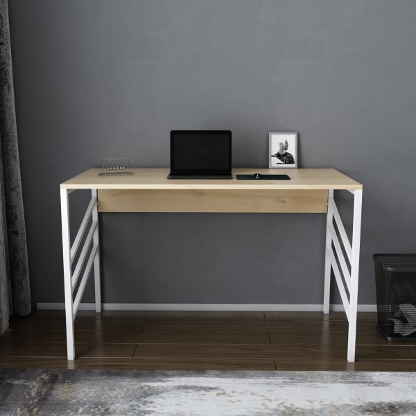 Josephine skrivbord 120 x 60 cm - Vit/ek Josephine skrivbord 120 x 60 cm - Vit/ek