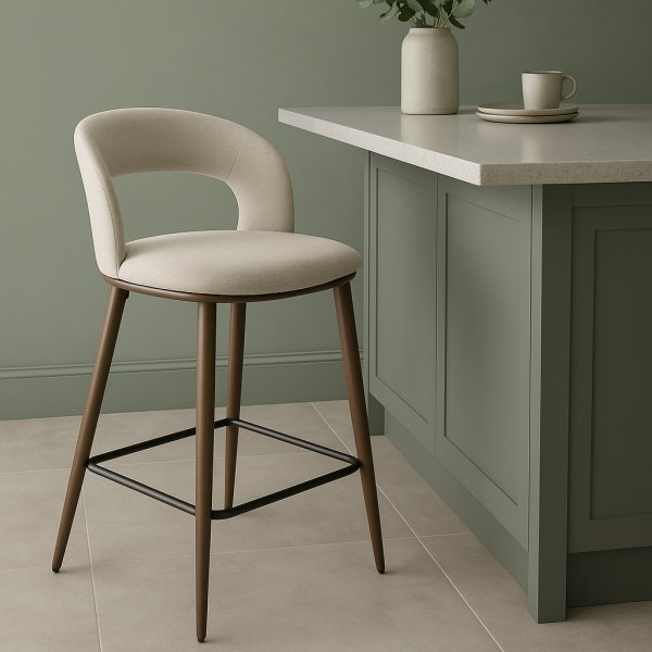 Barstol beige/valnöt sitthöjd 65 cm - Pelican Barstol beige/valnöt sitthöjd 65 cm - Pelican