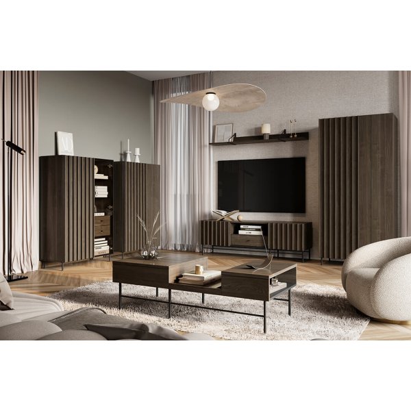 Piemonte wandplank - Portland essen/zwart Piemonte wandplank - Portland essen/zwart