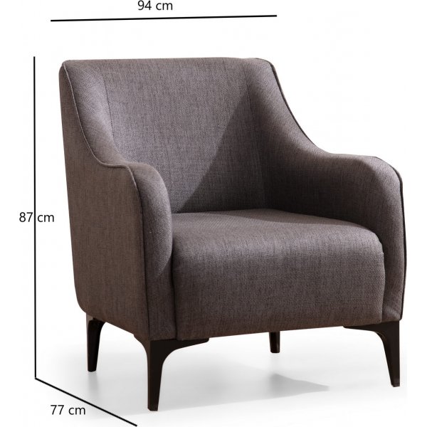 Fauteuil Belissimo - Gris fonc