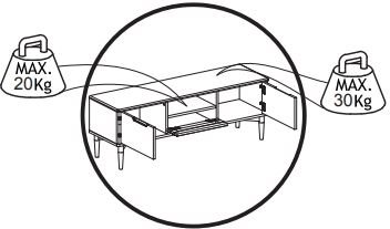 Banc média Karmöy - Placage chêne pigmenté blanc Banc média Karmöy - Placage chêne pigmenté blanc