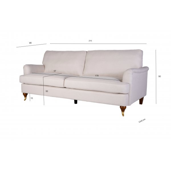 Howard Watford Deluxe - 3-sits soffa rak