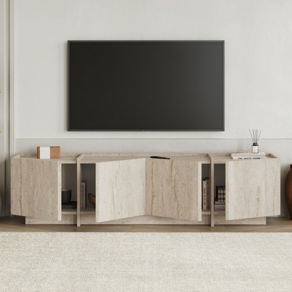 TV-b�nk Lorensa 180 cm - Travertin