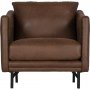 Fauteuil Harpan en co-cuir marron