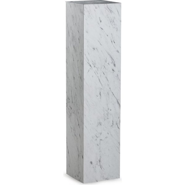 Stone piedestal 90 cm - Vit marmor (Laminat)