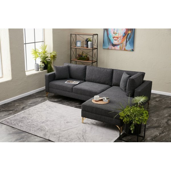 Canapé divan Berlin - Anthracite/or Canapé divan Berlin - Anthracite/or