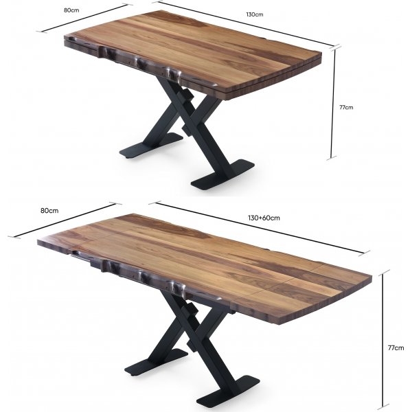 Olga matbord 130-190 cm - Valnt