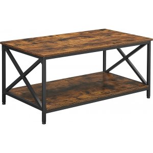 Table basse Amos 100 x 55 cm - Marron/noir