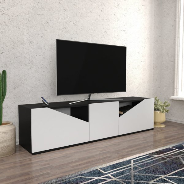 Carson mediabank - Antraciet/wit Carson mediabank - Antraciet/wit
