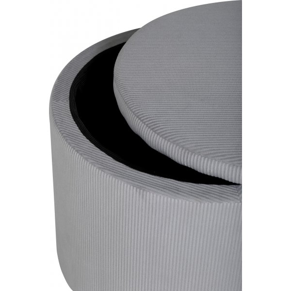 Pouf Jabar - Velours côtelé gris Pouf Jabar - Velours côtelé gris